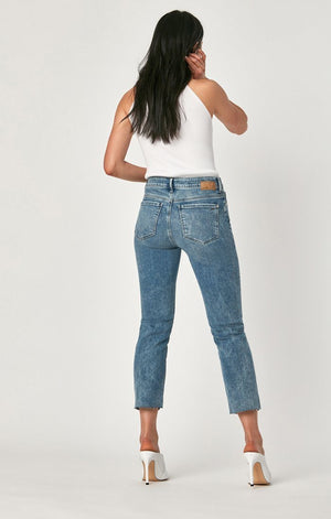 NIKI STRAIGHT CROP IN INDIGO BLUE  VINTAGE - Mavi Jeans