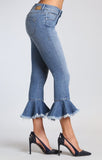 TESSA RUFFLE HEM SKINNY IN MID BRUSHED CHEEKY - Mavi Jeans