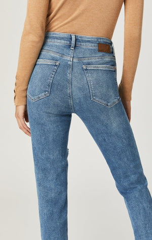 LEA STRAIGHT CROP LT RIPPED LA VINTAGE - Mavi Jeans