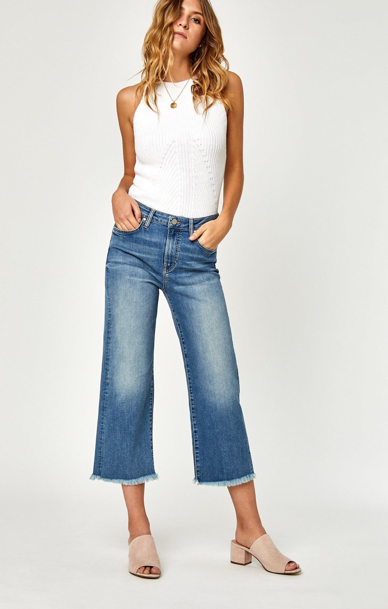 ROMEE WIDE CROP IN USED VINTAGE - Mavi Jeans