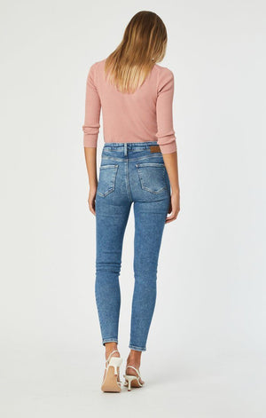 SCARLETT SKINNY IN MID RIPPED LA VINTAGE - Mavi Jeans