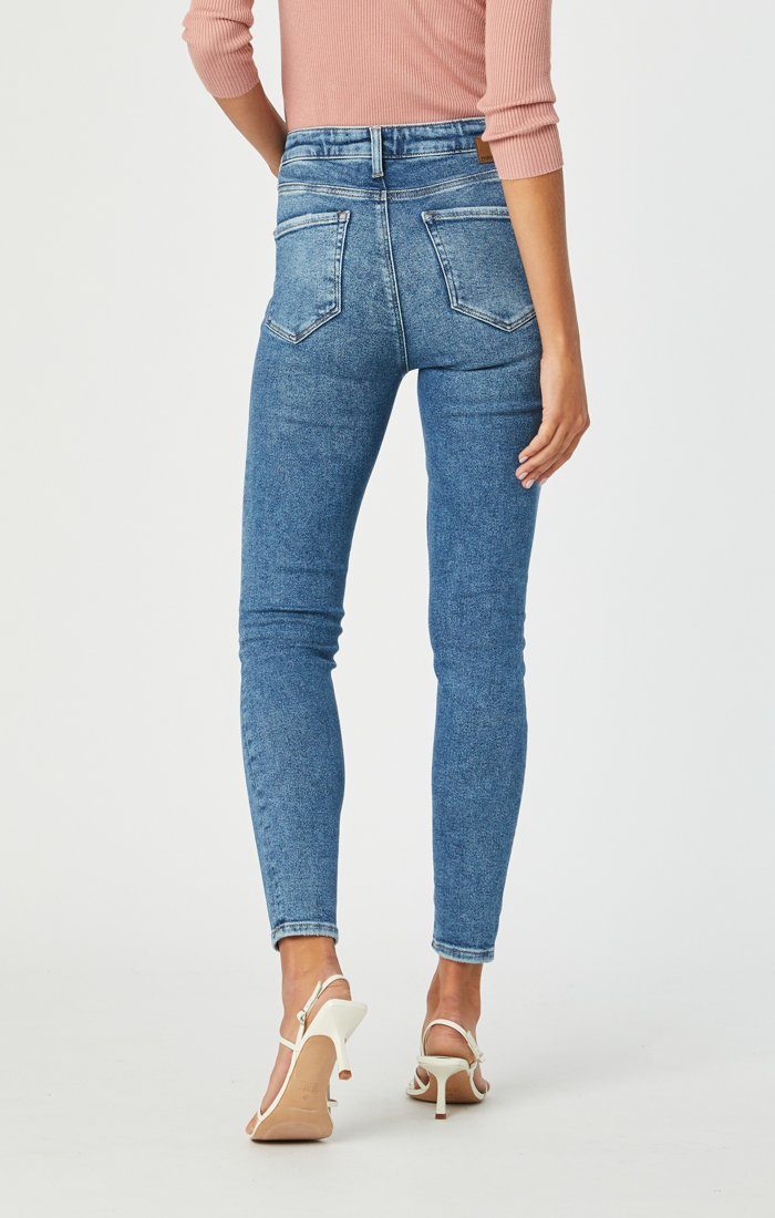 SCARLETT SKINNY IN MID RIPPED LA VINTAGE - Mavi Jeans