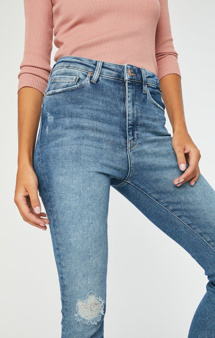 SCARLETT SKINNY IN MID RIPPED LA VINTAGE - Mavi Jeans