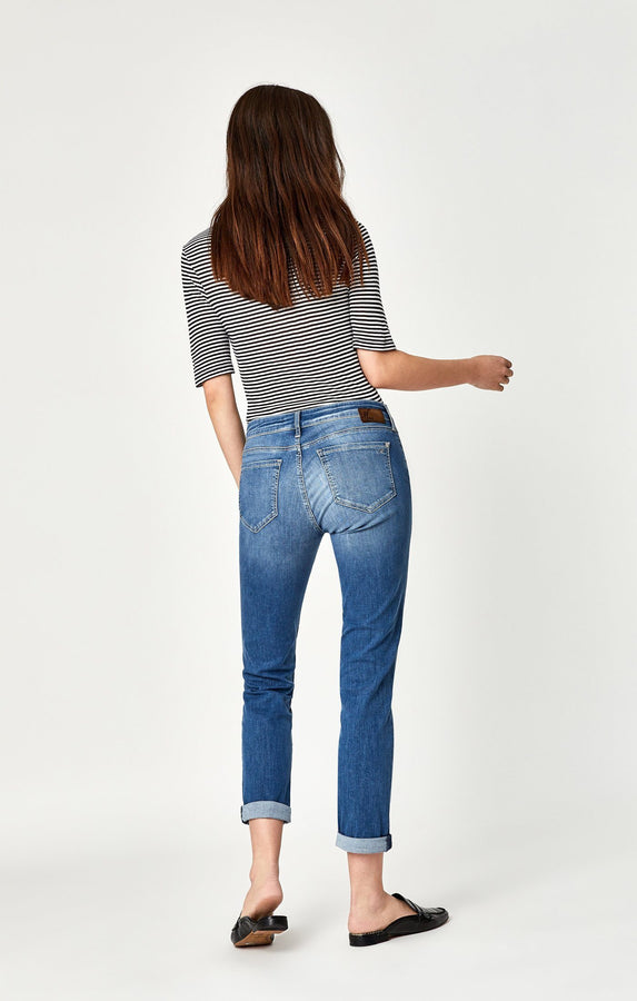 EMMA SLIM BOYFRIEND IN INDIGO RIPPED NOLITA - Mavi Jeans