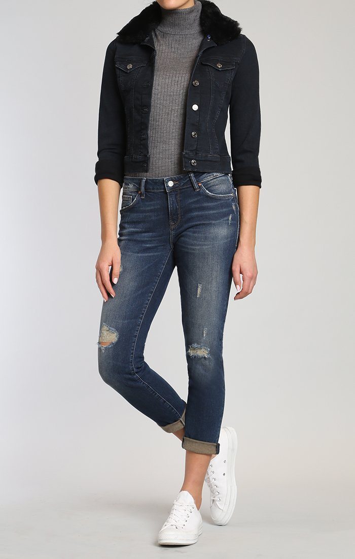 ADA BOYFRIEND IN DARK SHADED GLAM VINTAGE - Mavi Jeans