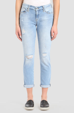 ADA BOYFRIEND IN LT RIPPED EYELET - Mavi Jeans