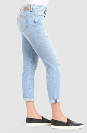 ADA BOYFRIEND IN LT RIPPED EYELET - Mavi Jeans