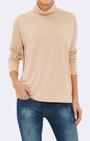 TURTLE NECK TOP - HEATHER - Mavi Jeans