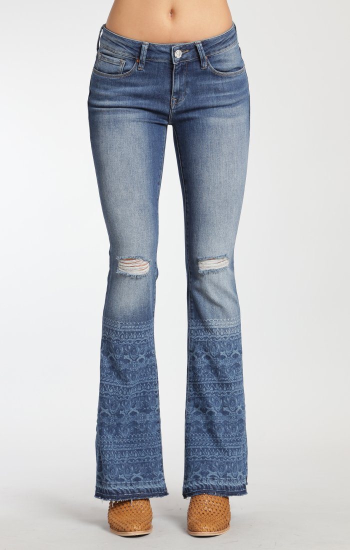 PEACE PETITE FLARE IN INDIGO TRIBE VINTAGE - Mavi Jeans