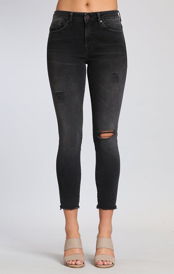 ALISSA ANKLE SUPER SKINNY IN SMOKE RIPPED NOLITA - Mavi Jeans