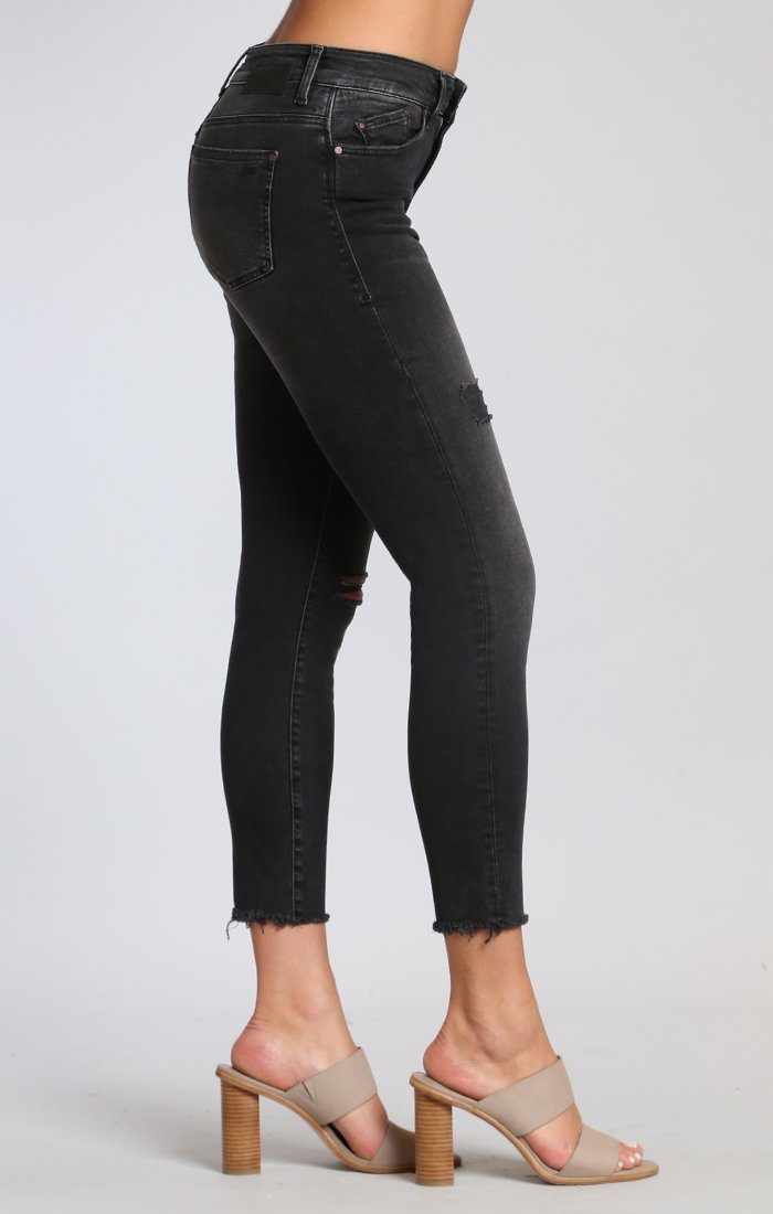 ALISSA ANKLE SUPER SKINNY IN SMOKE RIPPED NOLITA - Mavi Jeans