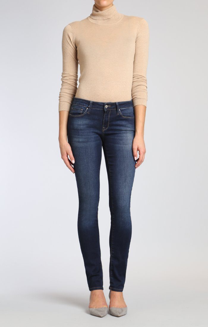 ALEXA PETITE SKINNY IN DARK BRUSHED SHANTI - Mavi Jeans