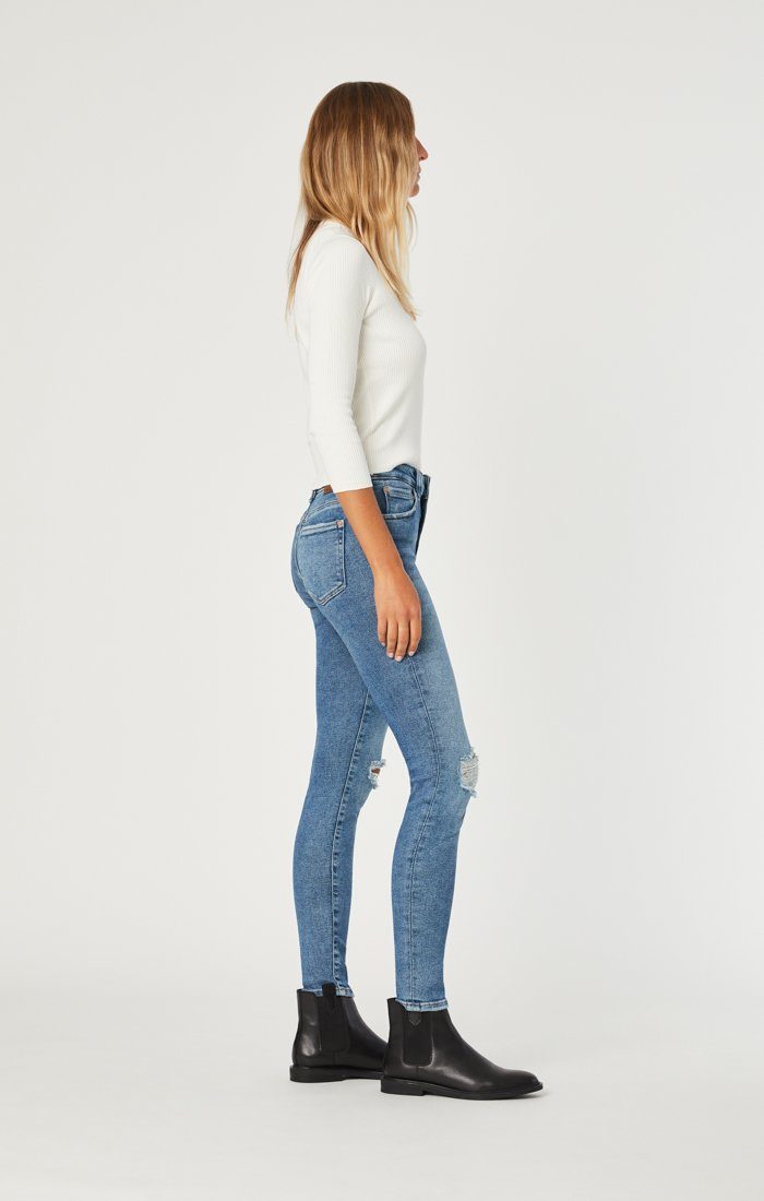 ALISSA SUPER SKINNY IN MID RIPPED LA VINTAGE - Mavi Jeans