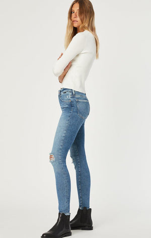 ALISSA SUPER SKINNY IN MID RIPPED LA VINTAGE - Mavi Jeans