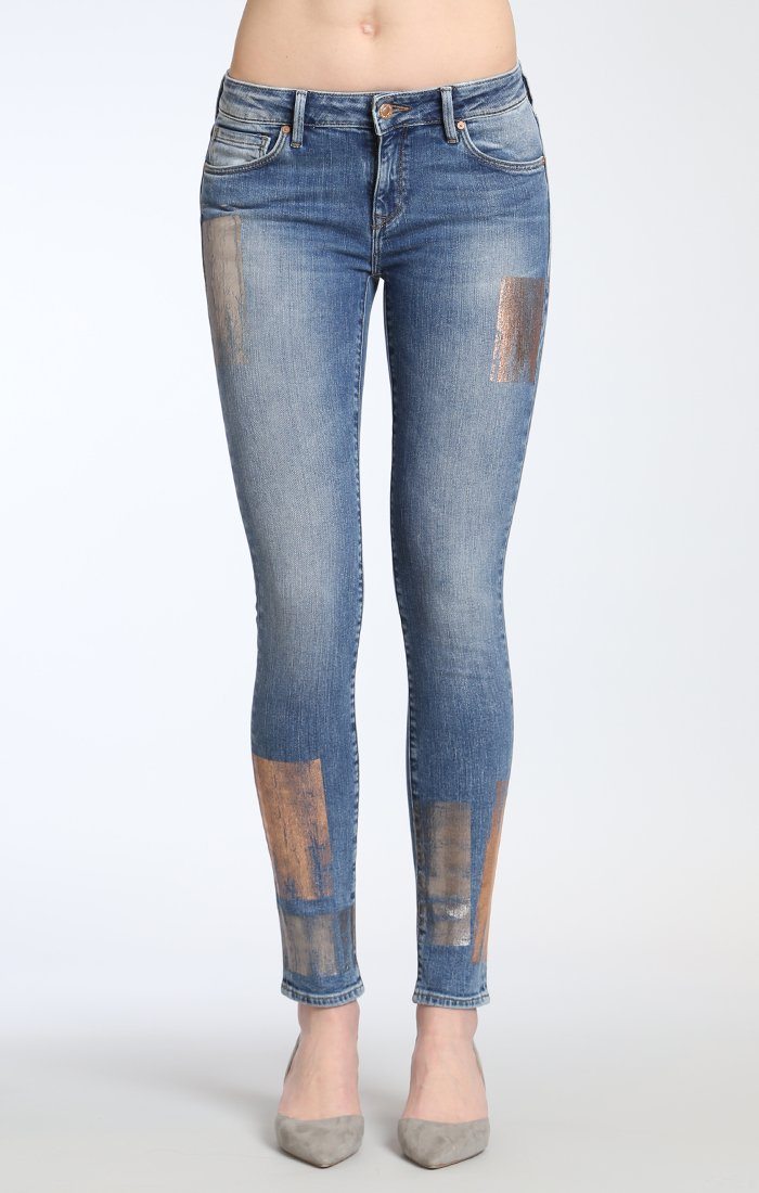 ADRIANA SUPER SKINNY IN GALACTIC PATCH INDIGO - Mavi Jeans