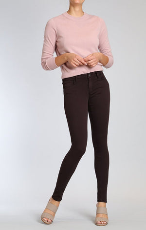 ADRIANA SUPER SKINNY IN WINE TWILL - Mavi Jeans