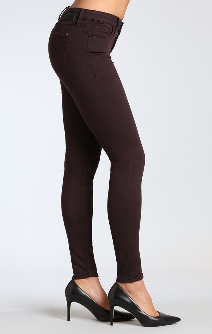 ADRIANA SUPER SKINNY IN WINE TWILL - Mavi Jeans