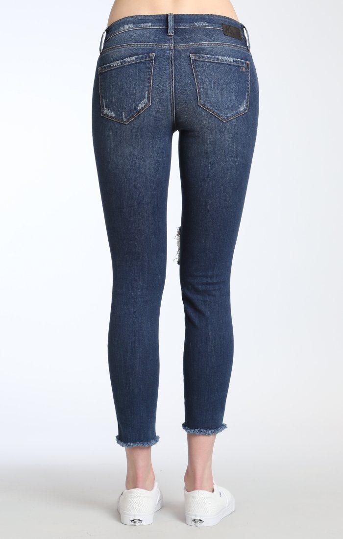 ADRIANA ANKLE SUPER SKINNY IN INDIGO PATCHED VINTAGE - Mavi Jeans