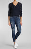 ADRIANA ANKLE SUPER SKINNY IN INDIGO PATCHED VINTAGE - Mavi Jeans