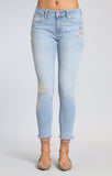 ADRIANA ANKLE SUPER SKINNY  IN LIGHT PALM EMBROIDERY - Mavi Jeans