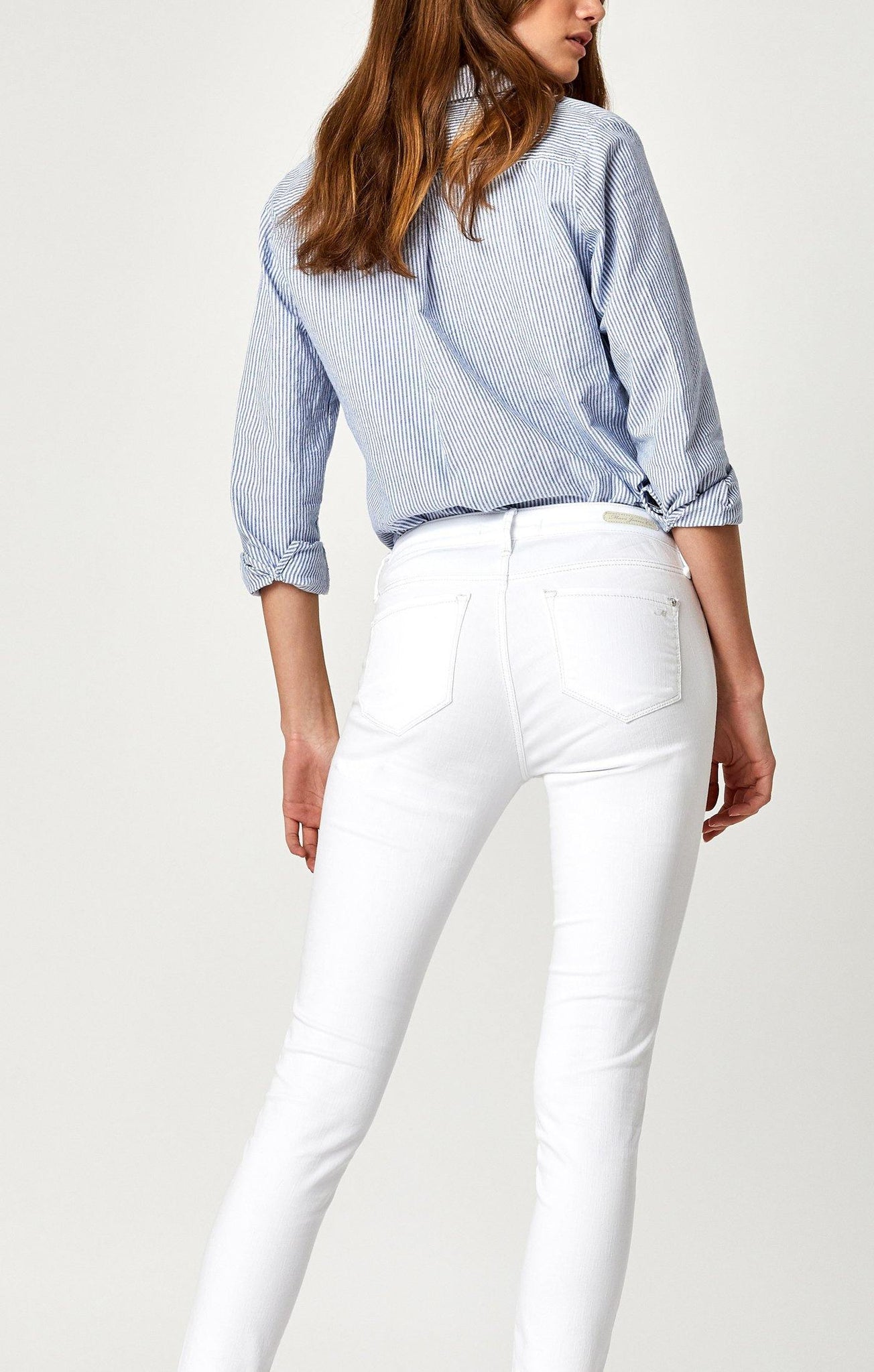 ADRIANA ANKLE SUPER SKINNY IN WHITE TRIBECA - Mavi Jeans