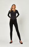 ADRIANA ANKLE SUPER SKINNY IN BLACK SHINY STRIPED - Mavi Jeans