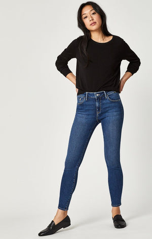 ADRIANA ANKLE SUPER SKINNY IN MID INDIGO SUPERSOFT - Mavi Jeans