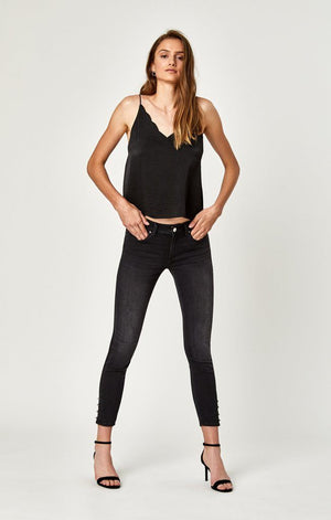 ADRIANA ANKLE SUPER SKINNY IN SMOKE PEARL STR - Mavi Jeans