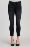 ADRIANA ANKLE SUPER SKINNY IN INK SHINY STRIPE DENIM - Mavi Jeans