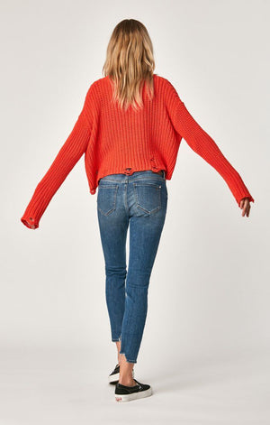 ADRIANA ANKLE SUPER SKINNY IN MID RIPPED VINTAGE - Mavi Jeans