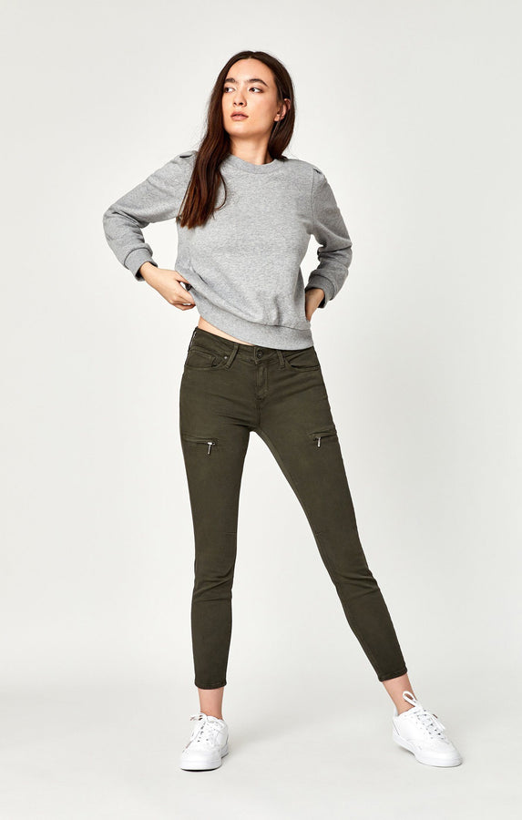 KARLINA ZIP SKINNY IN MILITARY TWILL - Mavi Jeans