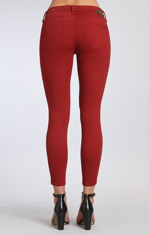 KARLINA ZIP SKINNY IN BRICK TWILL - Mavi Jeans