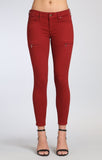 KARLINA ZIP SKINNY IN BRICK TWILL - Mavi Jeans