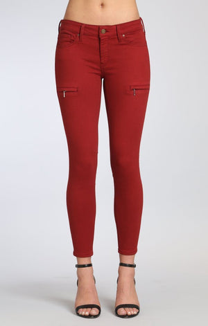 KARLINA ZIP SKINNY IN BRICK TWILL - Mavi Jeans