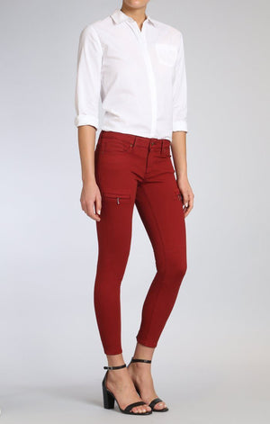 KARLINA ZIP SKINNY IN BRICK TWILL - Mavi Jeans