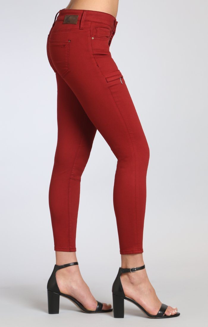 KARLINA ZIP SKINNY IN BRICK TWILL - Mavi Jeans