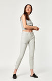 KARLINA ZIP  SKINNY IN GLACIER GREY TWILL - Mavi Jeans