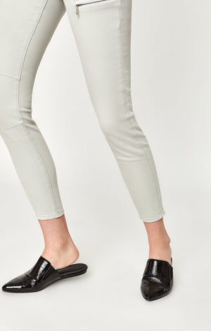 KARLINA ZIP  SKINNY IN GLACIER GREY TWILL - Mavi Jeans