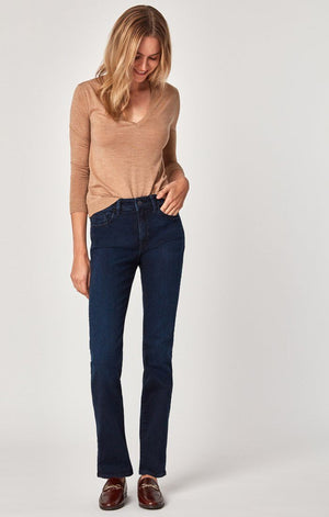 KENDRA STRAIGHT LEG IN INK RINSE GOLD PIMA - Mavi Jeans