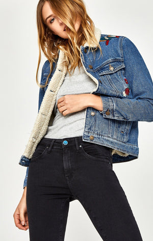 KATY JACKET IN MID GARDEN EMBROIDERY - Mavi Jeans