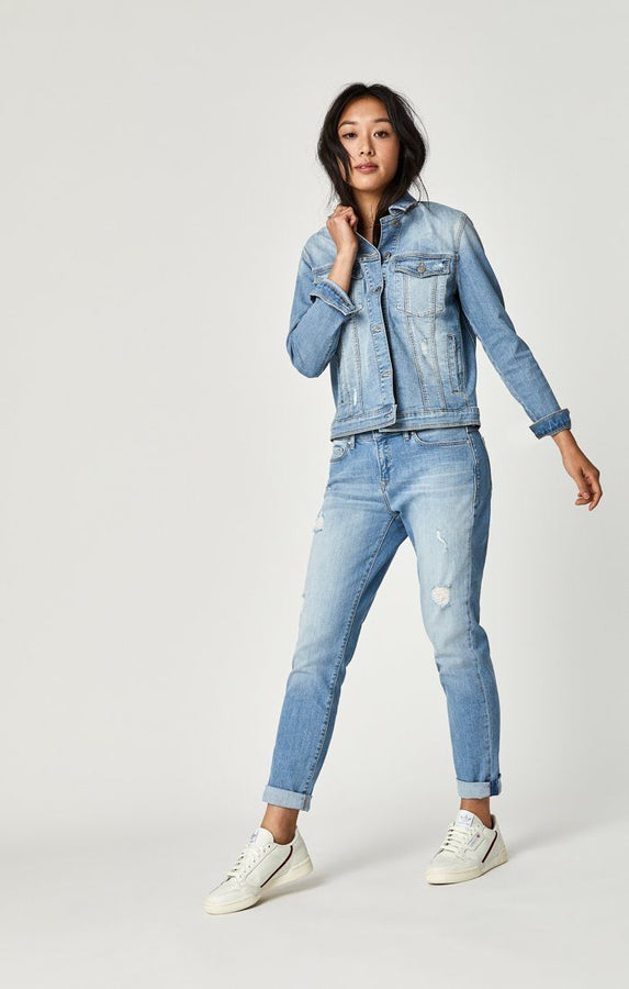 KATY JACKET IN LT RIPPED VINTAGE - Mavi Jeans