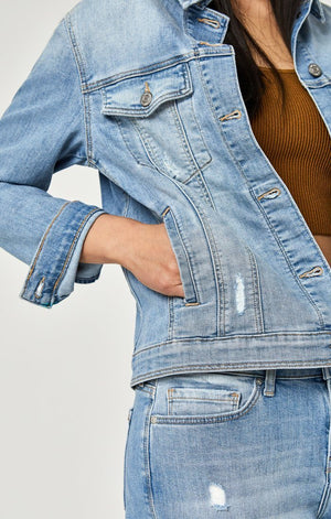 KATY JACKET IN LT RIPPED VINTAGE - Mavi Jeans