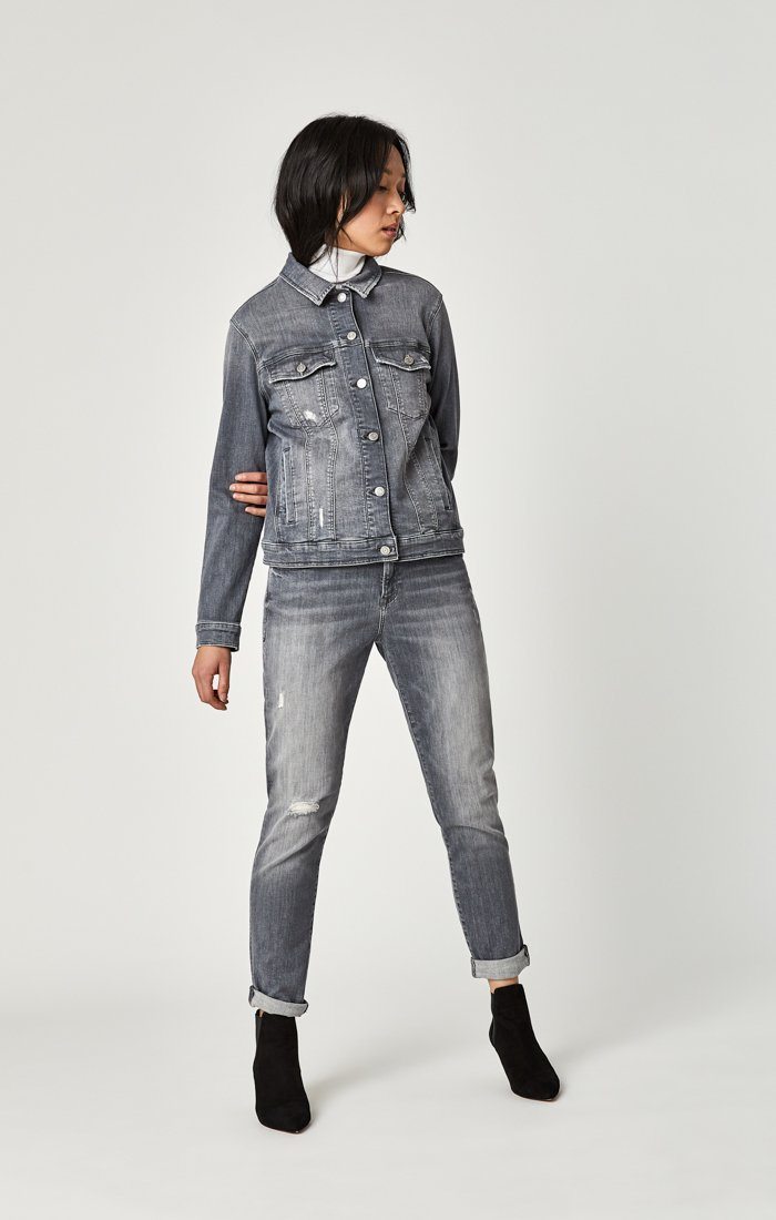 KATY JACKET IN MID GREY TRIBECA - Mavi Jeans