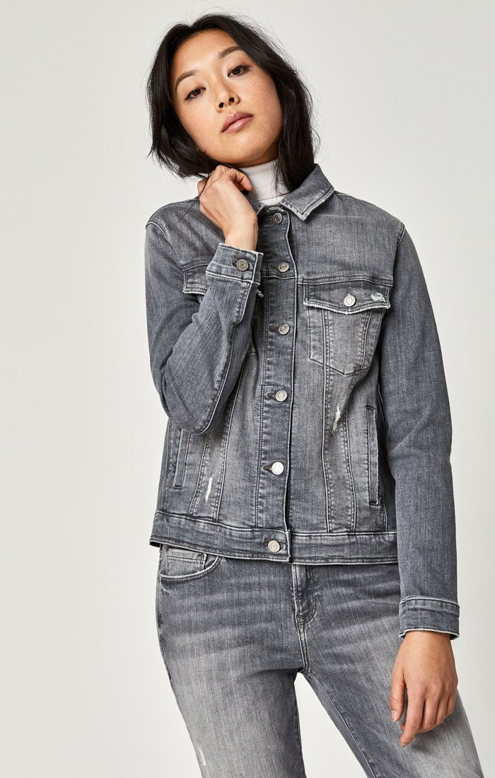 KATY JACKET IN MID GREY TRIBECA - Mavi Jeans