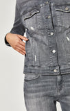 KATY JACKET IN MID GREY TRIBECA - Mavi Jeans