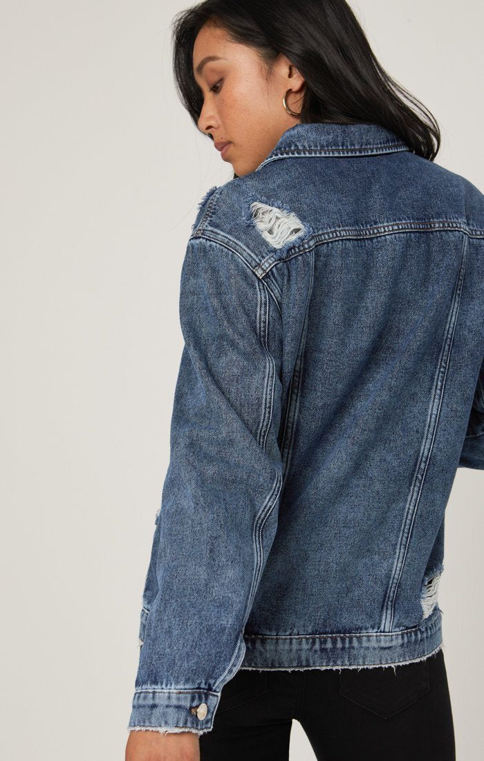 KARLA JACKET IN MID RIPPED LA VINTAGE - Mavi Jeans