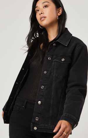 KARLA JACKET IN SMOKE FAKE FUR - Mavi Jeans