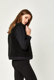 KATY JACKET IN BLACK SHERPA - Mavi Jeans