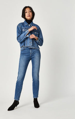 SIENNA CROP JACKET IN MID 90'S INDIGO - Mavi Jeans