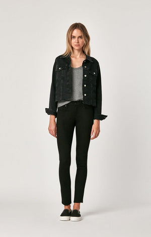 SIENNA CROP JACKET IN SMOKE STRETCH - Mavi Jeans